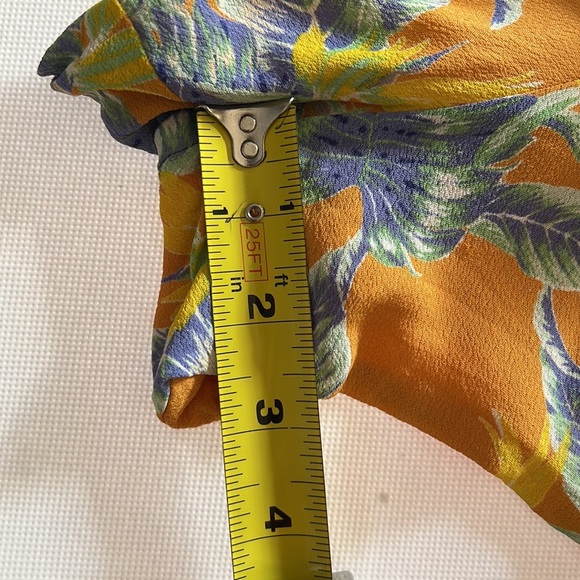 For Love & Lemons Orange Birds of Paradise Tie Shoulder Romper in size S - Picture 7 of 11